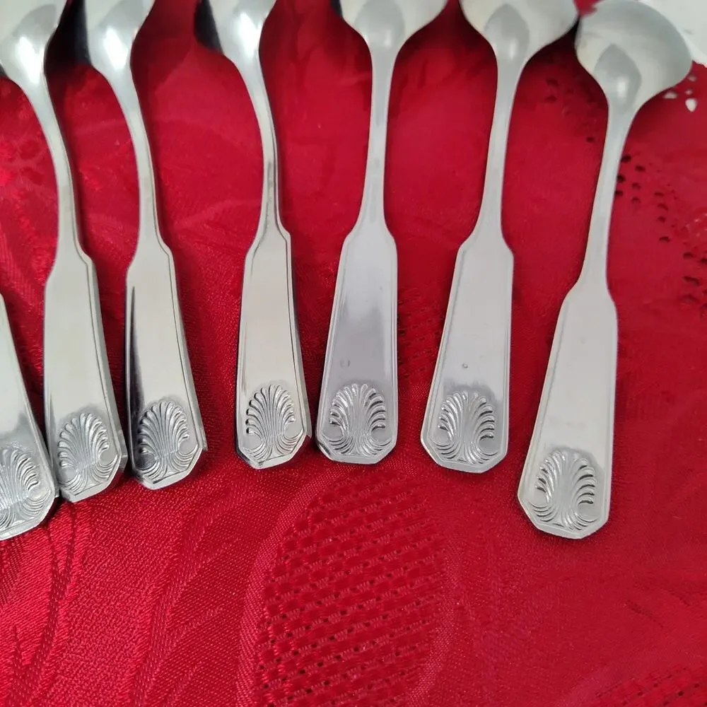 14X Tsp Colonial Shell Stainless Teaspoons Korea